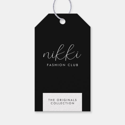 Étiquette Hanging noir Afficher le prix Hang (Devant)