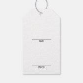 Étiquette Hanging noir Afficher le prix Hang (Dos)