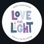 étiquette Hanoukka "Amour et Lumière"<br><div class="desc">"Amour et Lumière" design Hanoukka.</div>
