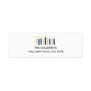 Étiquette Hanoukka Chandelles vacances