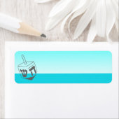 Étiquette Hanoukka Dreidel (En situation)