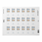 Étiquette Hanoukka FLorals dessiné à la main à partir de cad (Feuille entière)