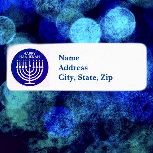 Étiquette Hanoukka Menorah
