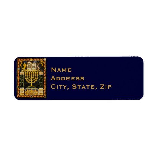 Étiquette Hanoukka Menorah (Devant)