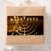 Étiquette Hanoukka Menorah (En situation)