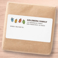 Hanoukka Modern Simple Dreidel Adresse d'expéditio