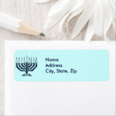 Étiquette Hanukah Menorah (En situation)