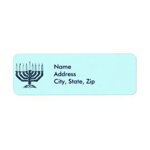 Étiquette Hanukah Menorah