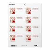 Étiquette Happest Holidays famille photo adresse d'expéditio (Feuille entière)