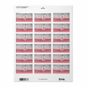 Étiquette Happest Holidays Fancy White Script Photo Address (Feuille entière)