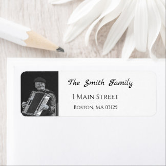 Étiquette Happiness Is, Paris Musicien Black & White Art