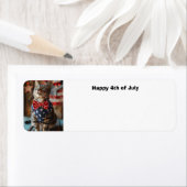 Étiquette Happy 4 juillet Chat (En situation)