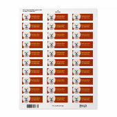 Étiquette Happy Bichon Frise Dog Adresse de retour Label (Feuille entière)