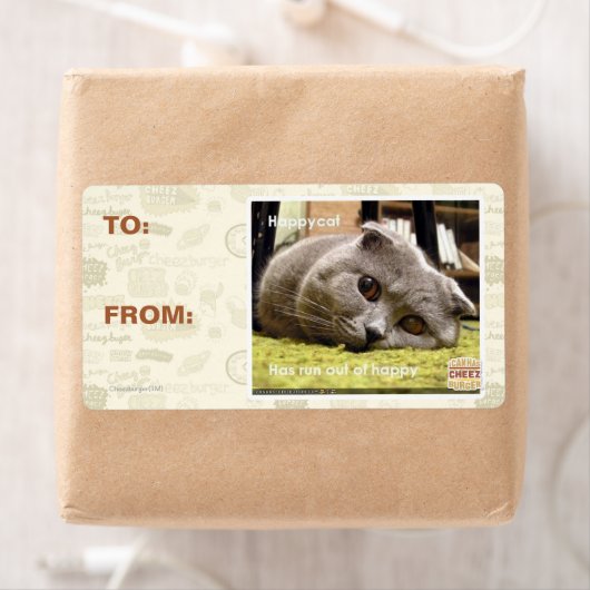 Étiquette Happy cat, de happy (En situation)