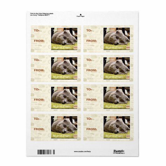 Étiquette Happy cat, de happy (Feuille entière)