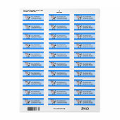 Étiquette Happy Cow Blue Return Adresse Labels (Feuille entière)