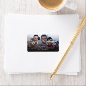 Étiquette Happy Everything Simple White Script Photo Moderne (En situation)