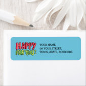 Étiquette Happy For You Return Address Label (En situation)