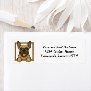 Étiquette Happy French Bulldog Return Adresse Label