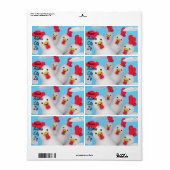Étiquette Happy hen (Feuille entière)