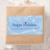 Étiquette Happy Holidays Wine Label (En situation)