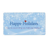 Étiquette Happy Holidays Wine Label (Devant)