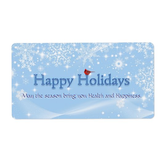 Étiquette Happy Holidays Wine Label (Devant)