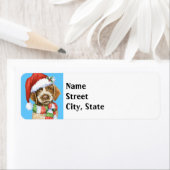 Étiquette Happy Howlidays Griffon (En situation)