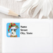 Étiquette Happy Howlidays Italien Greyhound (En situation)