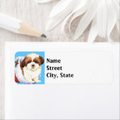 Étiquette Happy Howlidays Shih Tzu (En situation)