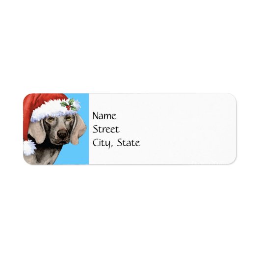 Étiquette Happy Howlidays Weimaraner (Devant)