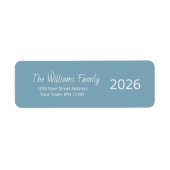 Étiquette Happy New Year 2026 Trendy Teal Return Address (Devant)