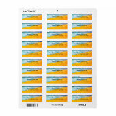 Étiquette Happy Summer landskape Return Adresse Label (Feuille entière)