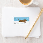 Étiquette Happy Winter Wiener Dog - Dachshund Holiday (En situation)