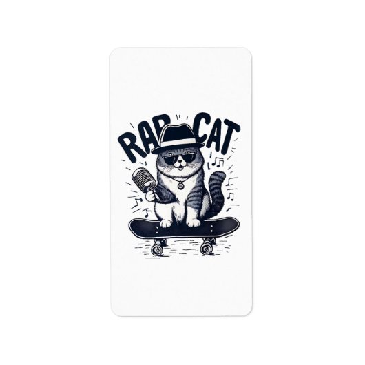 Étiquette Harmonie de chat rap (Devant)