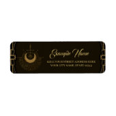 Étiquette Harmonie des éléments : lune, or et géométrie. (Devant)