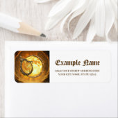 Étiquette Harpe céleste de la Lune dorée. (En situation)