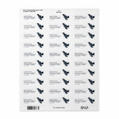 Étiquette HARRY POTTER™ Hedwig livrant une lettre de vacance (Feuille entière)
