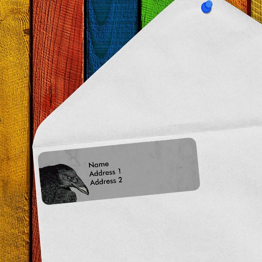 Étiquette Hauning Black Crow Face Grey