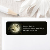 Étiquette Hauning Pleine lune Crow Tree Flying Bats Hallowee (En situation)