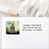 Étiquette Haunted House Halloween Party Adresse de retour (En situation)