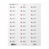 Étiquette Haut talon rouge (Feuille entière)