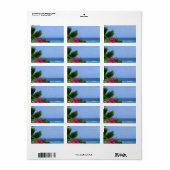 Étiquette Hawaï tropical (Feuille entière)