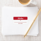 Étiquette Hawaïen Mon Nom Est...Tags (En situation)
