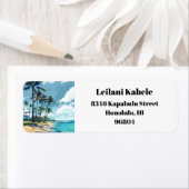 Étiquette Hawaii Kai Honolulu Oahu Hawaii Adresse de retour (En situation)