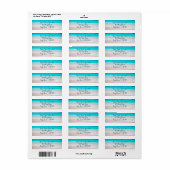 Étiquette Hawaii plage de sable turquoise photo adresse pers (Feuille entière)