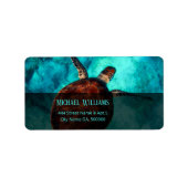 Étiquette Hawaii Turtle Honu (Devant)