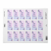 Étiquette heather periwinkle plum lavender blue Wedding (Feuille entière)