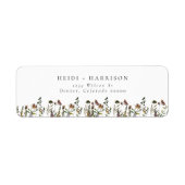 Étiquette HEIDI Bohemian Watercolor Fleur sauvage Adresse (Devant)