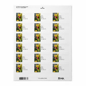 Étiquette Heirloom Iris (Feuille entière)